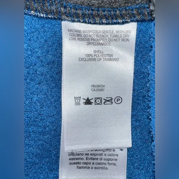 Columbia Vest Blue Gray Outdoor Fleece Sleeveless Zip Coat Mens Large - Picture 5 of 5